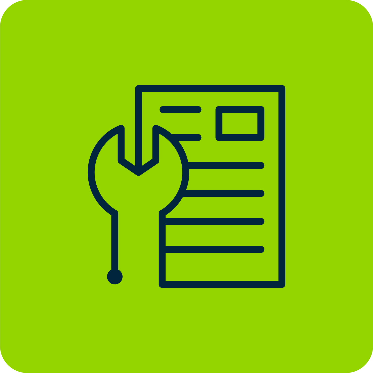 Orden de servicio personalizada